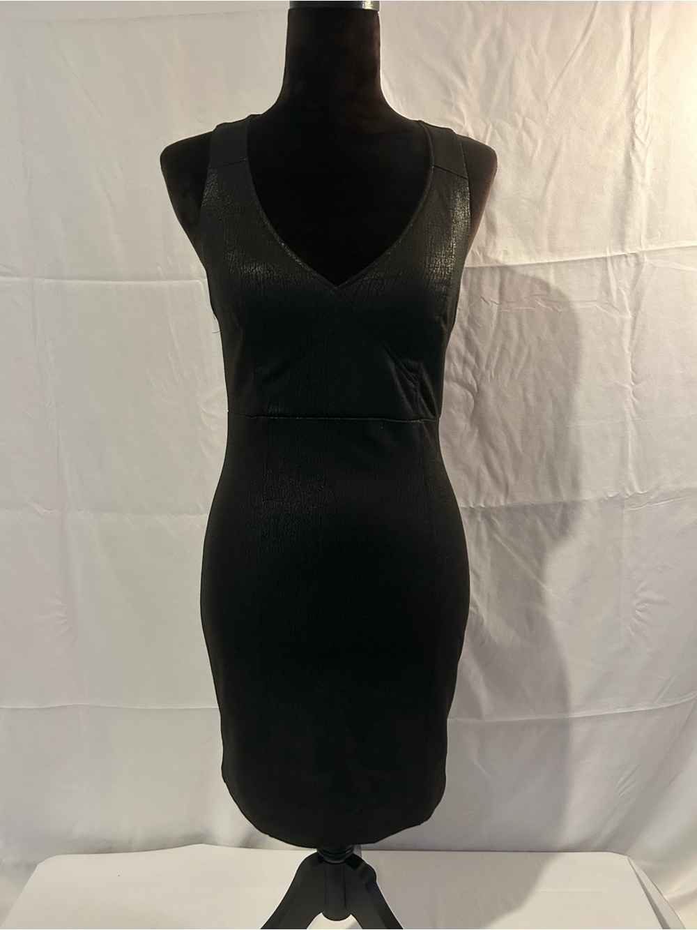 Black V-Neck Sleeveless Bodycon Dress